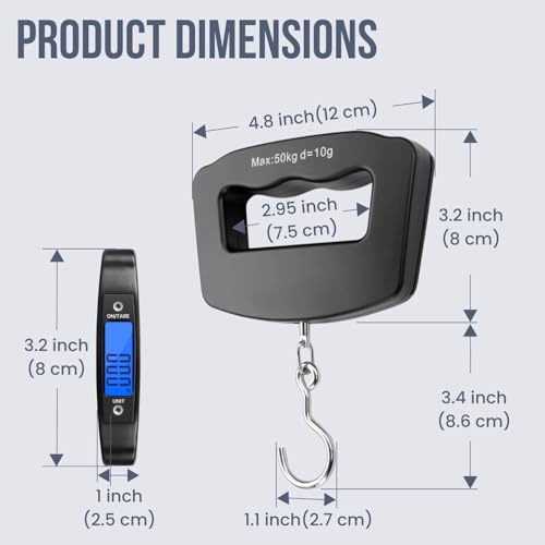 110 lb Portable Digital Luggage Scale with Hook