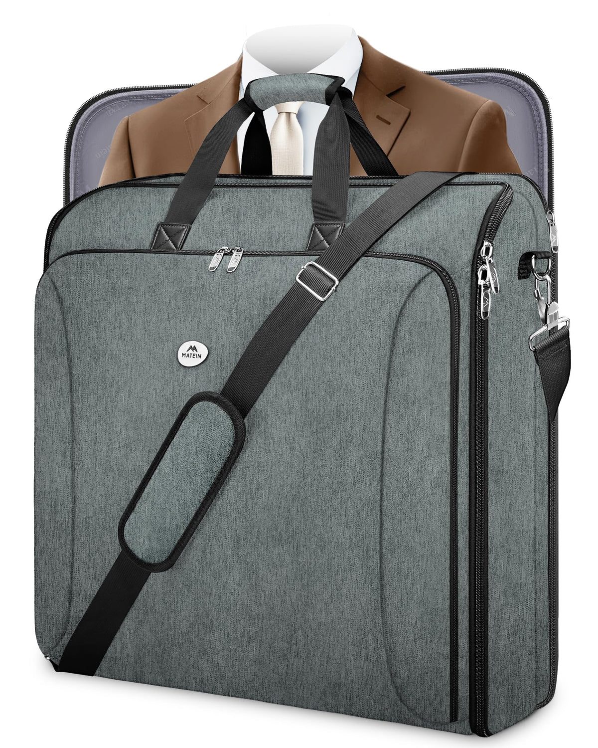 MATEIN Garment Bag for Travel, Large Suit Bag Travel Up to 6 Suits