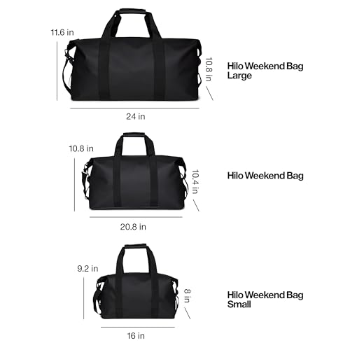 RAINS Hilo Weekend Bag Large – Waterproof Travel Duffel, 12.4 gal