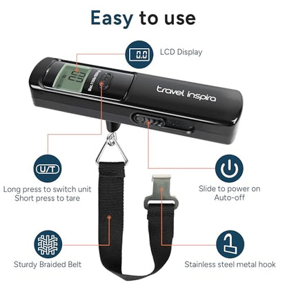 Battery-Free Digital Luggage Scale with LCD Display