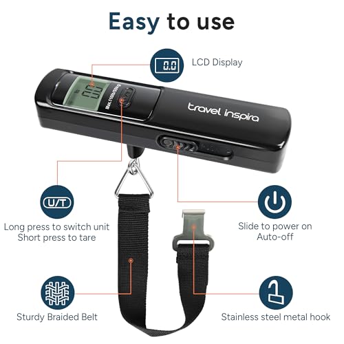Battery-Free Digital Luggage Scale with LCD Display