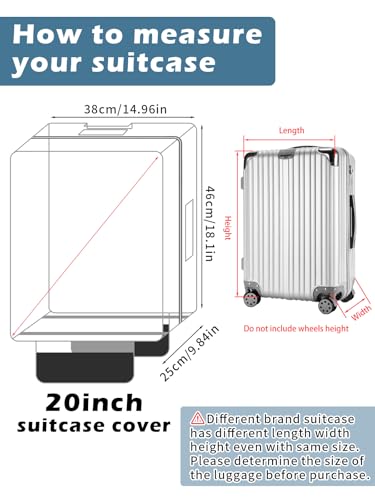 Fitted Luggage Cover for 20–30 Inch Suitcases