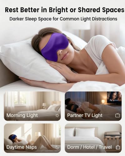 3D Blackout Sleep Mask with Zero Eye Pressure