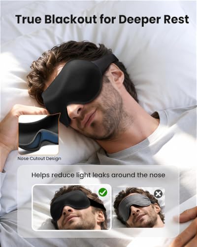 3D Blackout Sleep Mask with Zero Eye Pressure