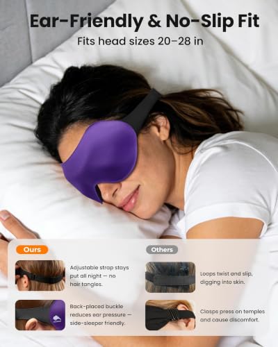 3D Blackout Sleep Mask with Zero Eye Pressure