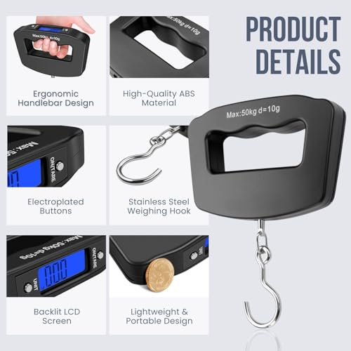 110 lb Portable Digital Luggage Scale with Hook