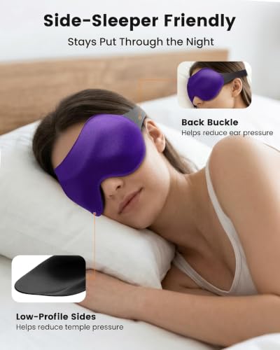 3D Blackout Sleep Mask with Zero Eye Pressure