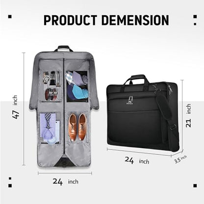Large Travel Garment Bag with Shoulder Strap