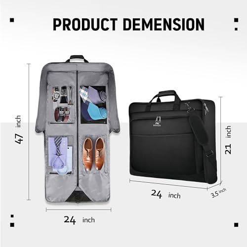 Large Travel Garment Bag with Shoulder Strap