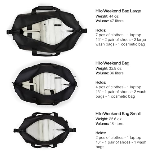 RAINS Hilo Weekend Bag Large – Waterproof Travel Duffel, 12.4 gal