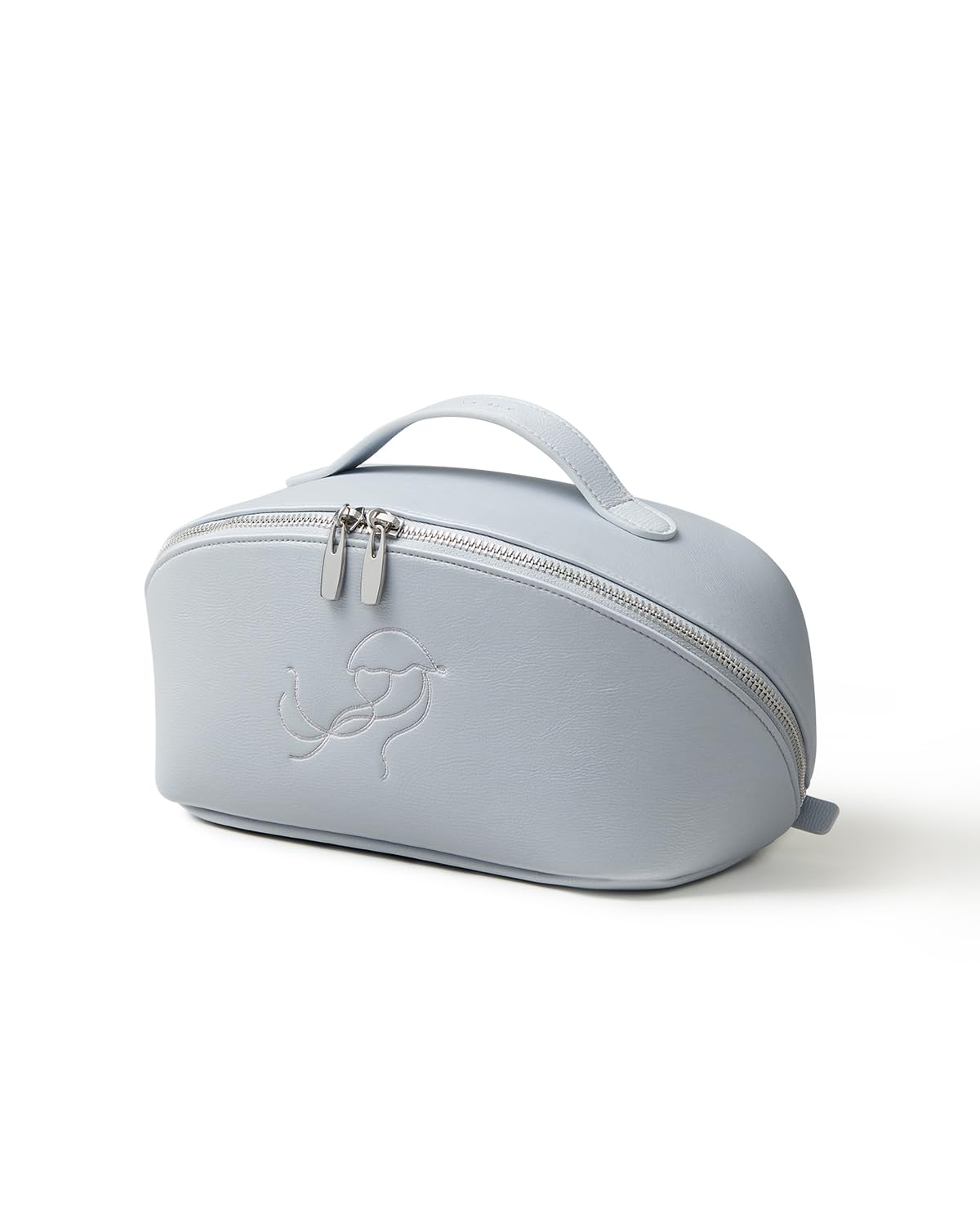 Large Flat-Open Travel Makeup Bag in Waterproof PU Leather