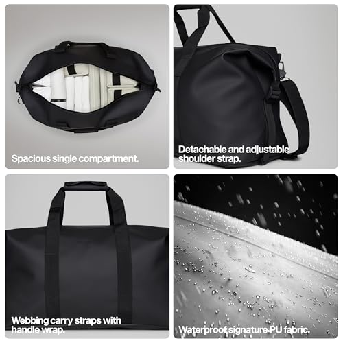 RAINS Hilo Weekend Bag Large – Waterproof Travel Duffel, 12.4 gal