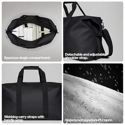 RAINS Hilo Weekend Bag Large – Waterproof Travel Duffel, 12.4 gal
