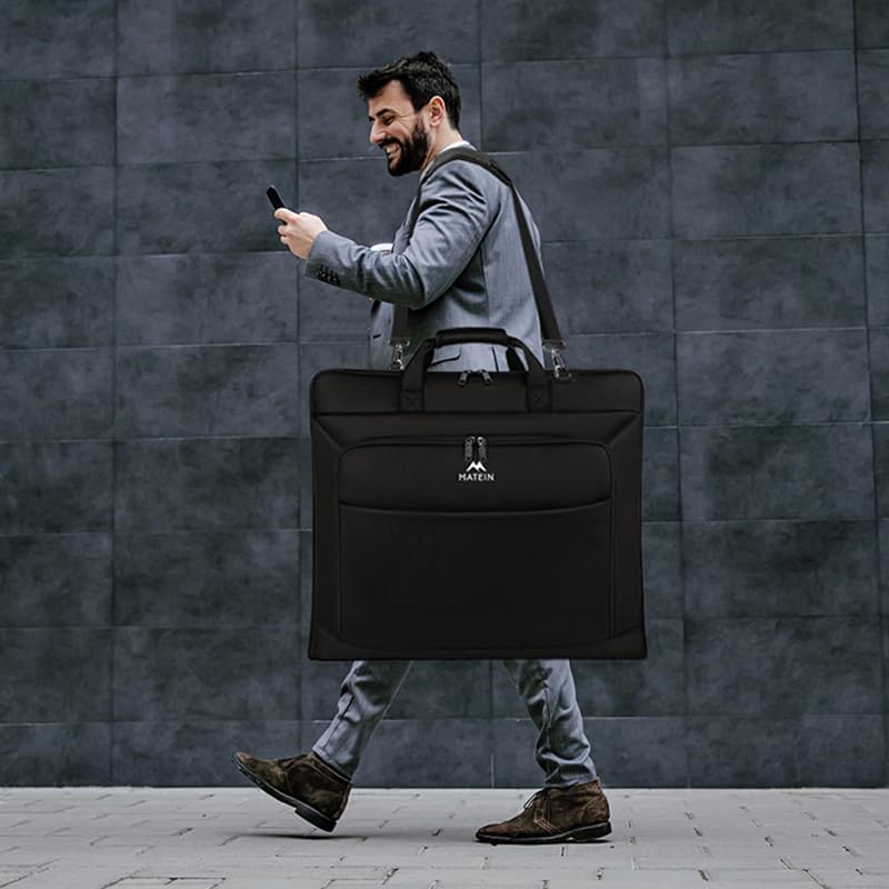 Large Travel Garment Bag with Shoulder Strap