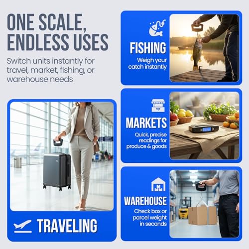 110 lb Portable Digital Luggage Scale with Hook