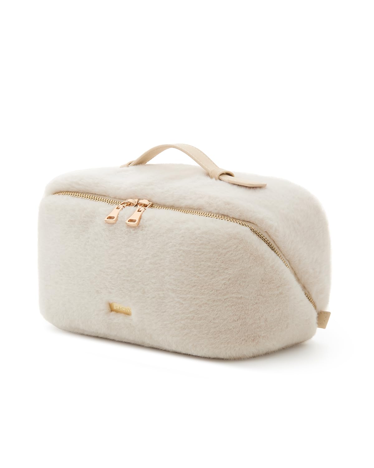 Large Flat-Open Travel Makeup Bag in Waterproof PU Leather
