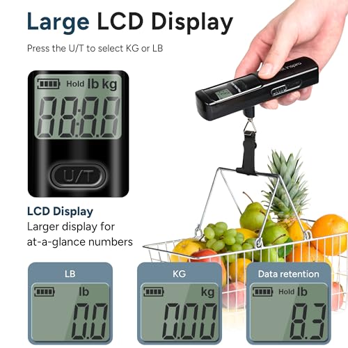 Battery-Free Digital Luggage Scale with LCD Display