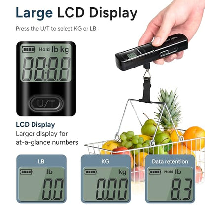 Battery-Free Digital Luggage Scale with LCD Display