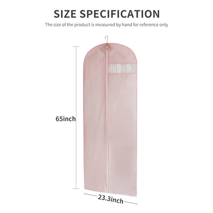 65-Inch Long Dress Garment Bags with Clear Window