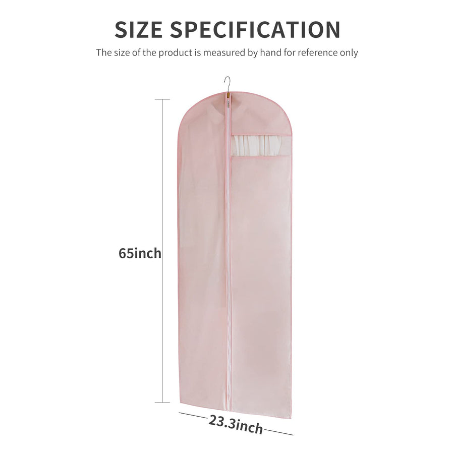 65-Inch Long Dress Garment Bags with Clear Window