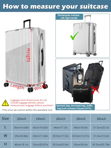 Fitted Luggage Cover for 20–30 Inch Suitcases