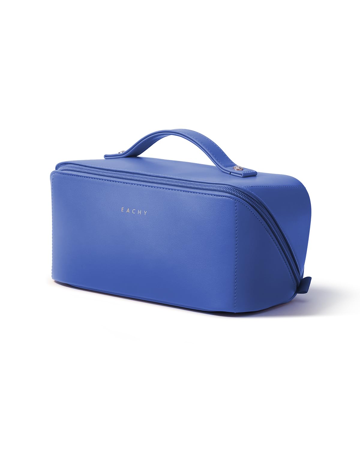 Large Flat-Open Travel Makeup Bag in Waterproof PU Leather