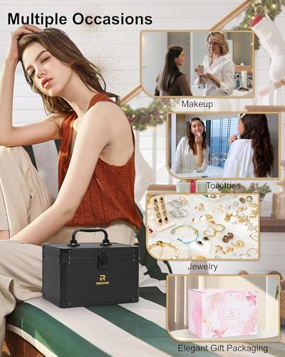 Travel Makeup Case with Built-In LED Mirror