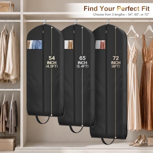 Gusseted Long Garment Bag for Dresses and Gowns