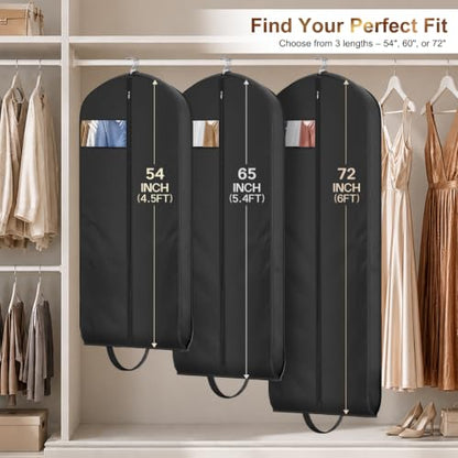 Gusseted Long Garment Bag for Dresses and Gowns