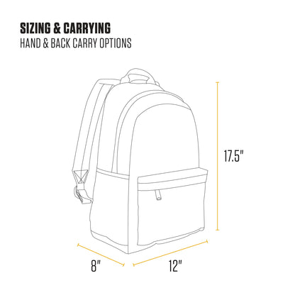 Carhartt 21L Classic Laptop Backpack, Water-Resistant Pack W/ 15" Laptop Sleeve and Organizational Compartments, Atomic Blue