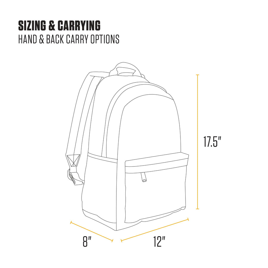 Carhartt 21L Classic Laptop Backpack, Water-Resistant Pack W/ 15" Laptop Sleeve and Organizational Compartments, Atomic Blue