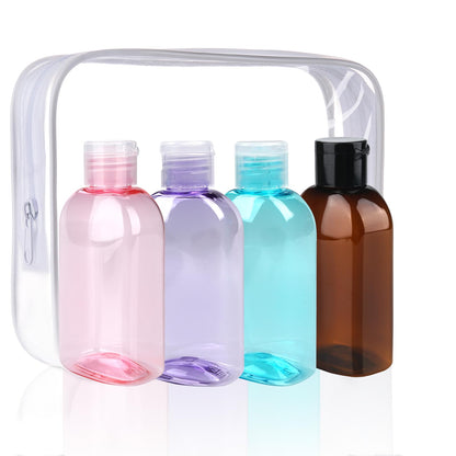 Leakproof Refillable Travel Bottles with Flip Caps