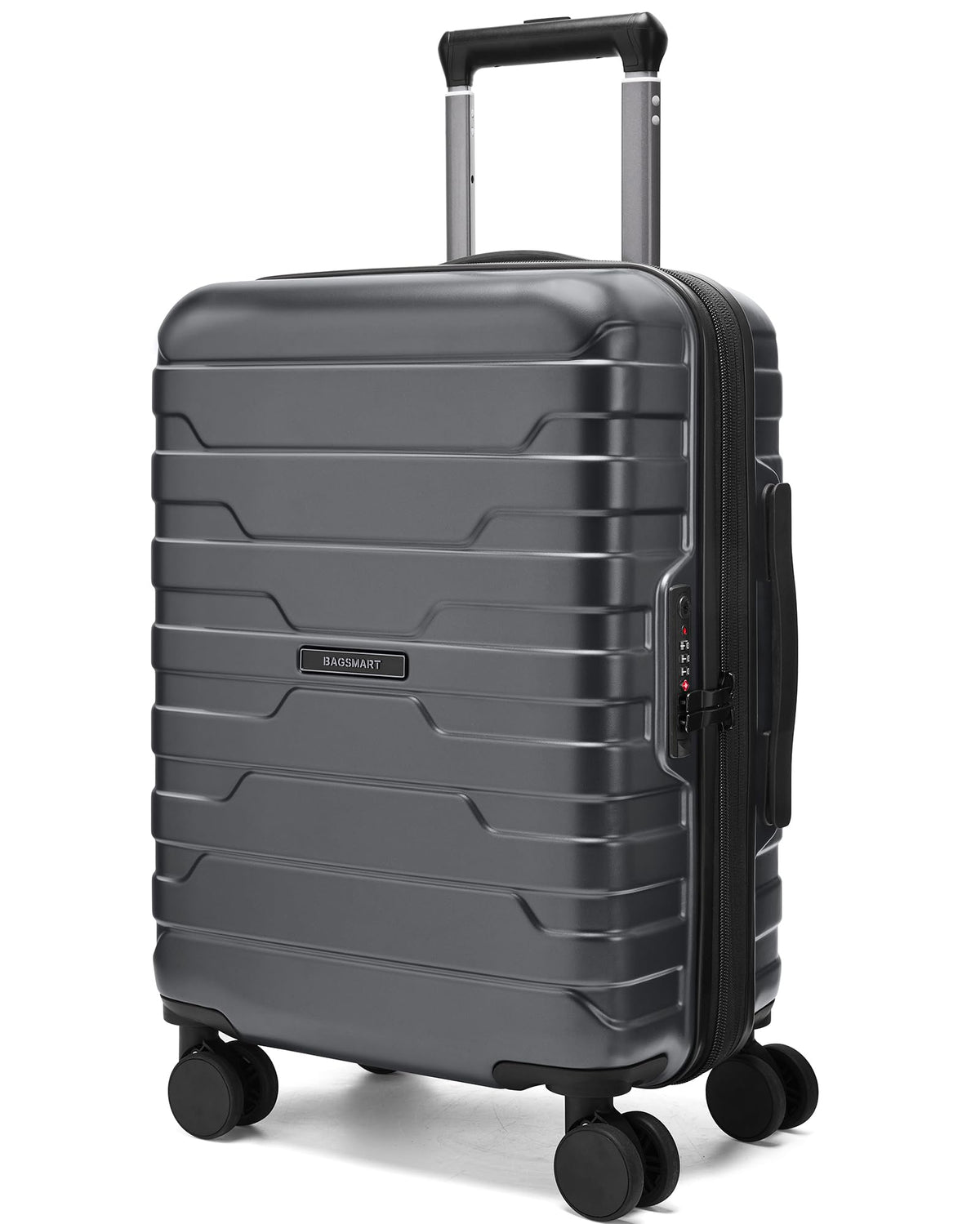 BAGSMART Carry On Luggage 22x14x9 Airline Approved with Spinner Wheels,Lightweight Luggage with TSA Lock,Expandable Hard Shell Carry On Suitcases for Men Women
