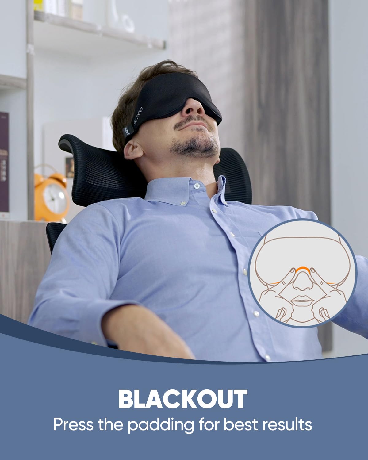 Light-Blocking Sleep Mask for Side Sleepers