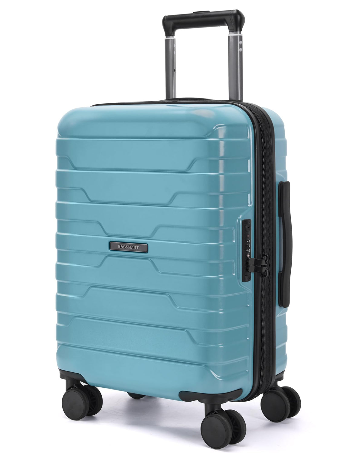 BAGSMART Carry On Luggage 22x14x9 Airline Approved with Spinner Wheels,Lightweight Luggage with TSA Lock,Expandable Hard Shell Carry On Suitcases for Men Women