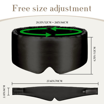 Mulberry Silk Blackout Sleep Mask with Adjustable Band