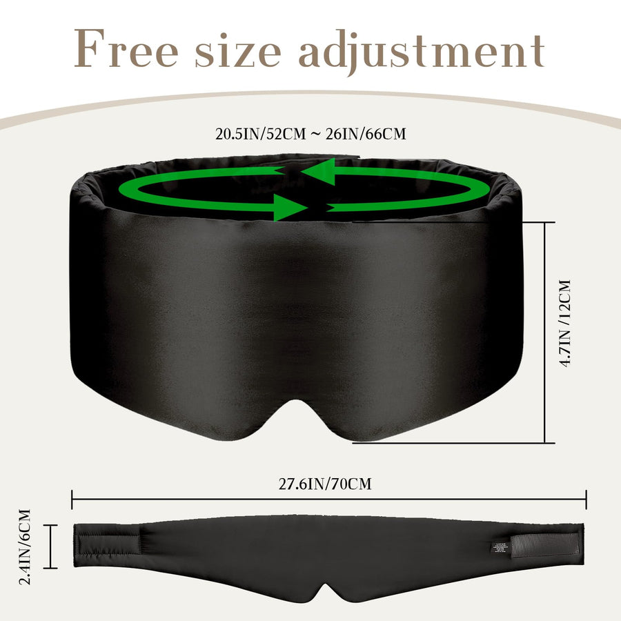 Mulberry Silk Blackout Sleep Mask with Adjustable Band