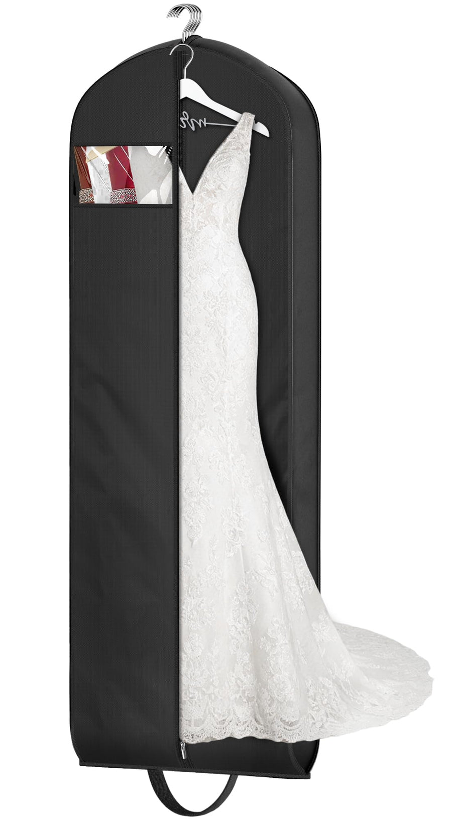 Gusseted Long Garment Bag for Dresses and Gowns