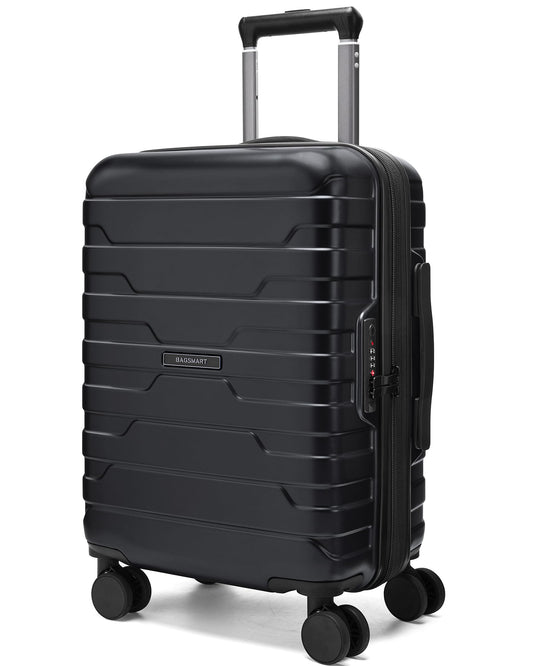 BAGSMART Carry On Luggage 22x14x9 Airline Approved with Spinner Wheels,Lightweight Luggage with TSA Lock,Expandable Hard Shell Carry On Suitcases for Men Women