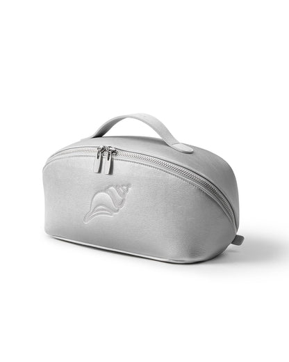Large Flat-Open Travel Makeup Bag in Waterproof PU Leather