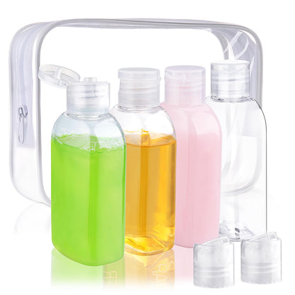 Leakproof Refillable Travel Bottles with Flip Caps