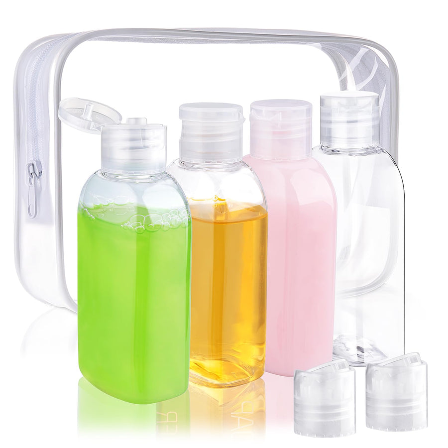 Leakproof Refillable Travel Bottles with Flip Caps