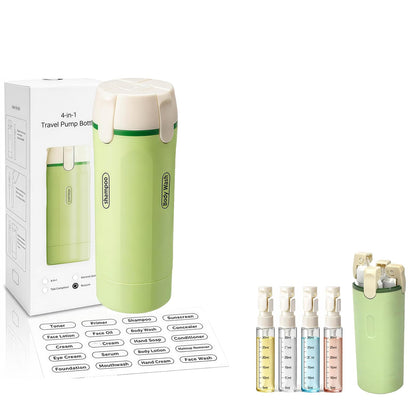 4-in-1 Leakproof Refillable Travel Bottle Dispenser