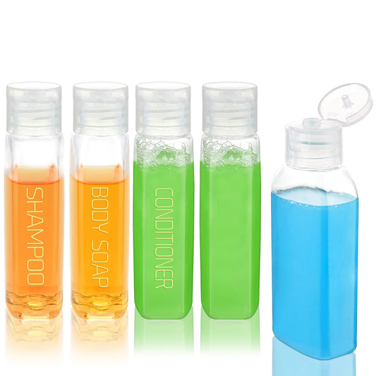 Leakproof Refillable Travel Bottles with Flip Caps