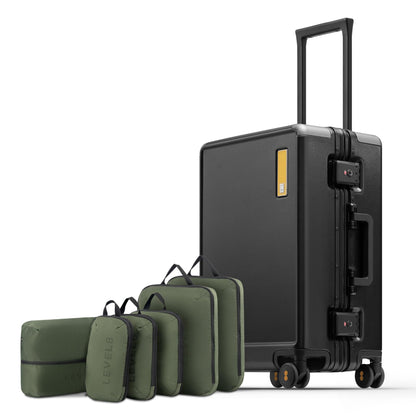 LEVEL8 Zipperless Luggage Hardshell Suitcases with Spinner Wheels