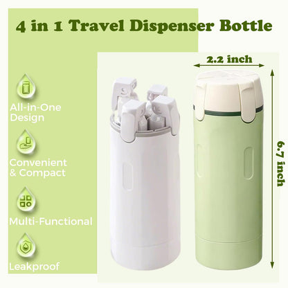 4-in-1 Leakproof Refillable Travel Bottle Dispenser