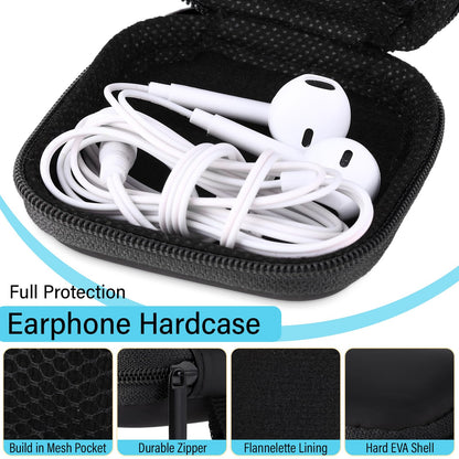 Paterr Square Earbud Case Pouch Bulk with Clip