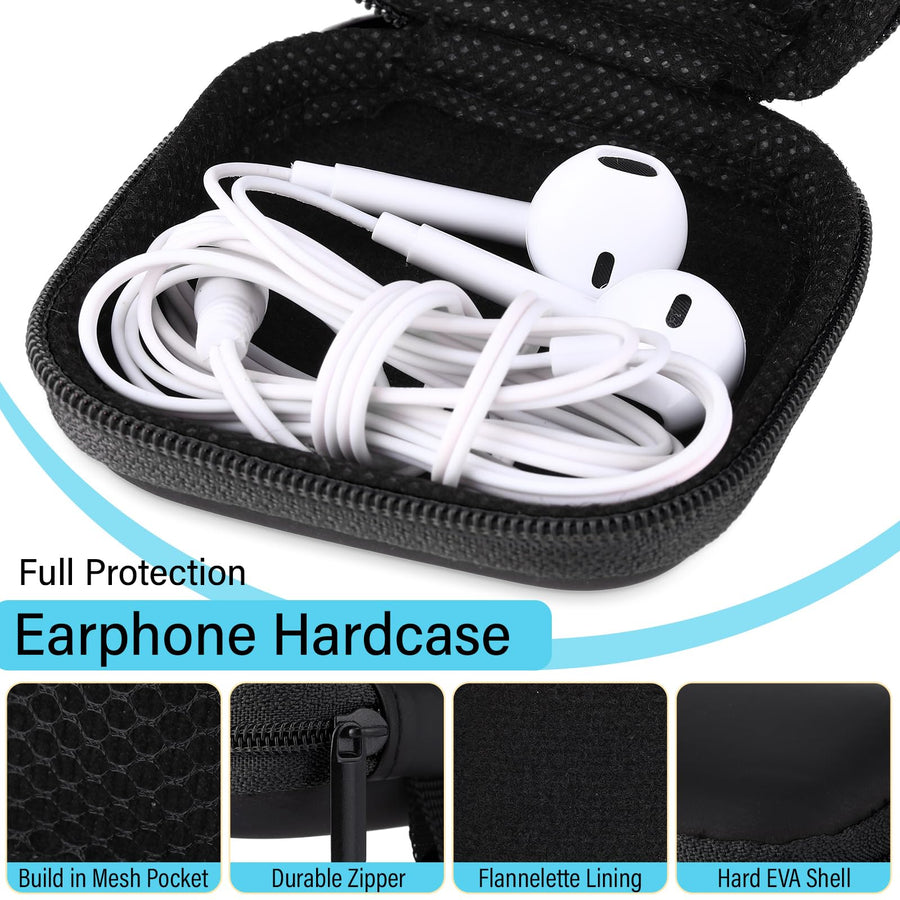 Paterr Square Earbud Case Pouch Bulk with Clip