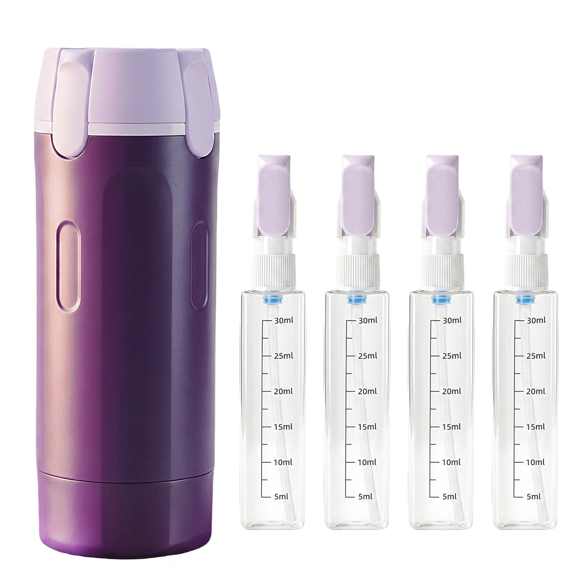 4-in-1 Leakproof Refillable Travel Pump Bottle Set