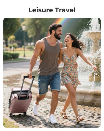 BAGSMART Carry On Luggage 22x14x9 Airline Approved with Spinner Wheels,Lightweight Luggage with TSA Lock,Expandable Hard Shell Carry On Suitcases for Men Women